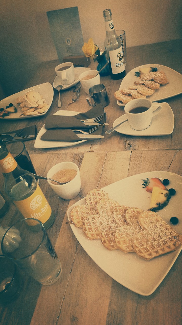 in a café