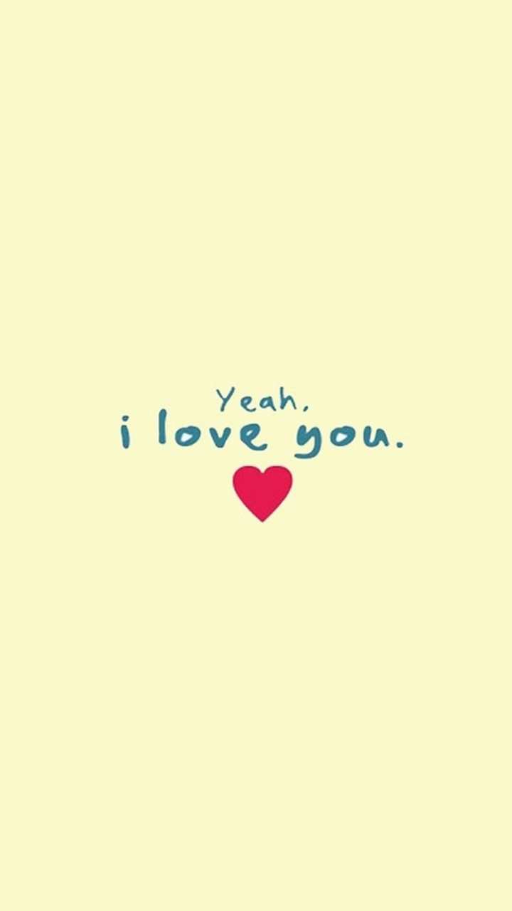I love you