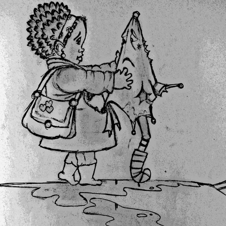 Broken umbrella