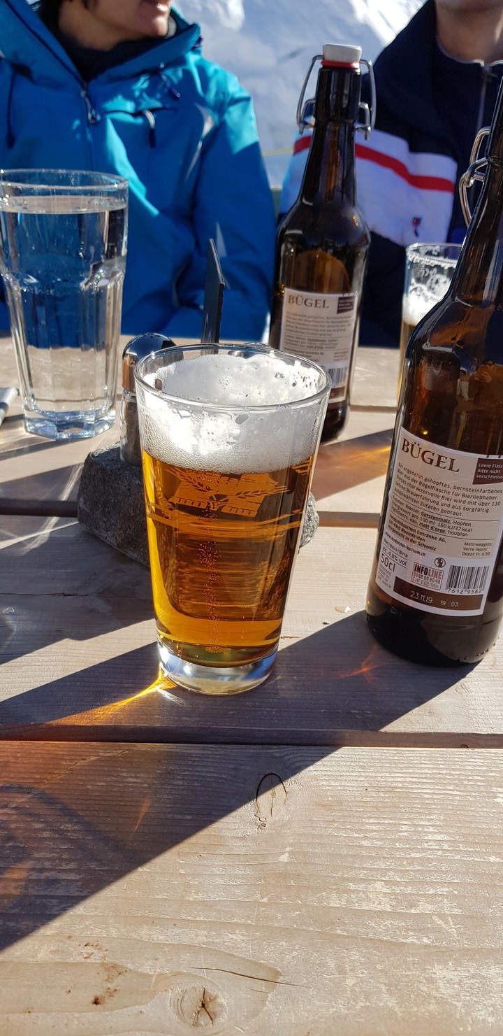 A beer on Top of a mountain