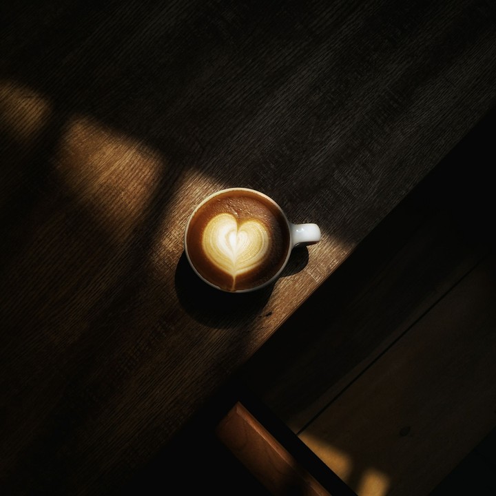Love inside the cup of Cappuccino
