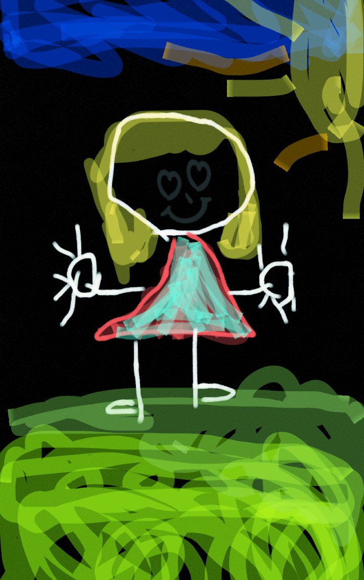 desenho de loira