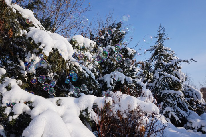 Bubbles and snow