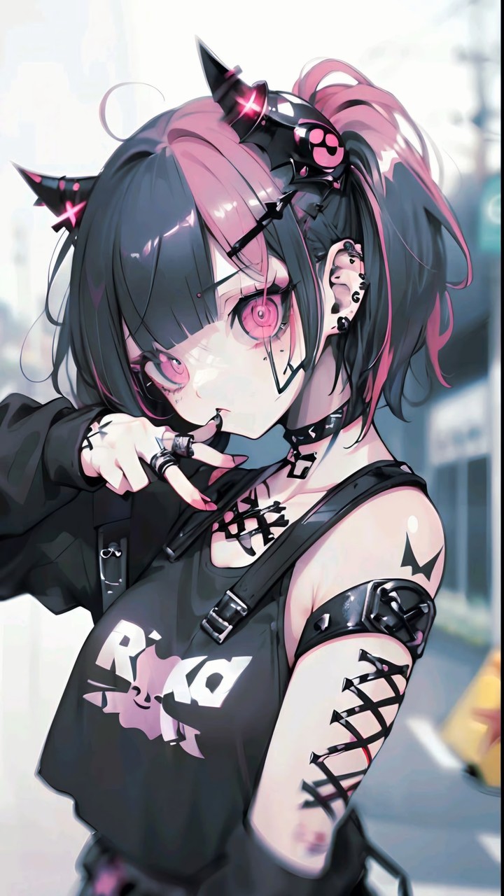 PINK GOTH KITTY GIRL