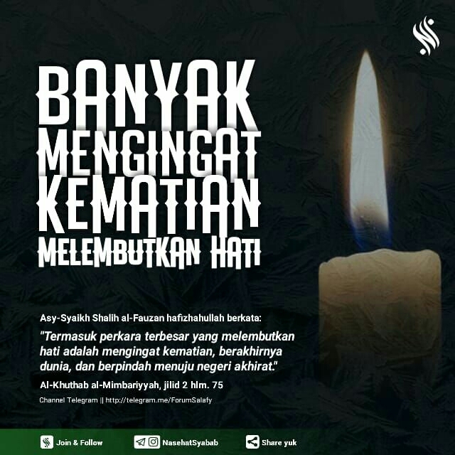 Remembering death softens the heart