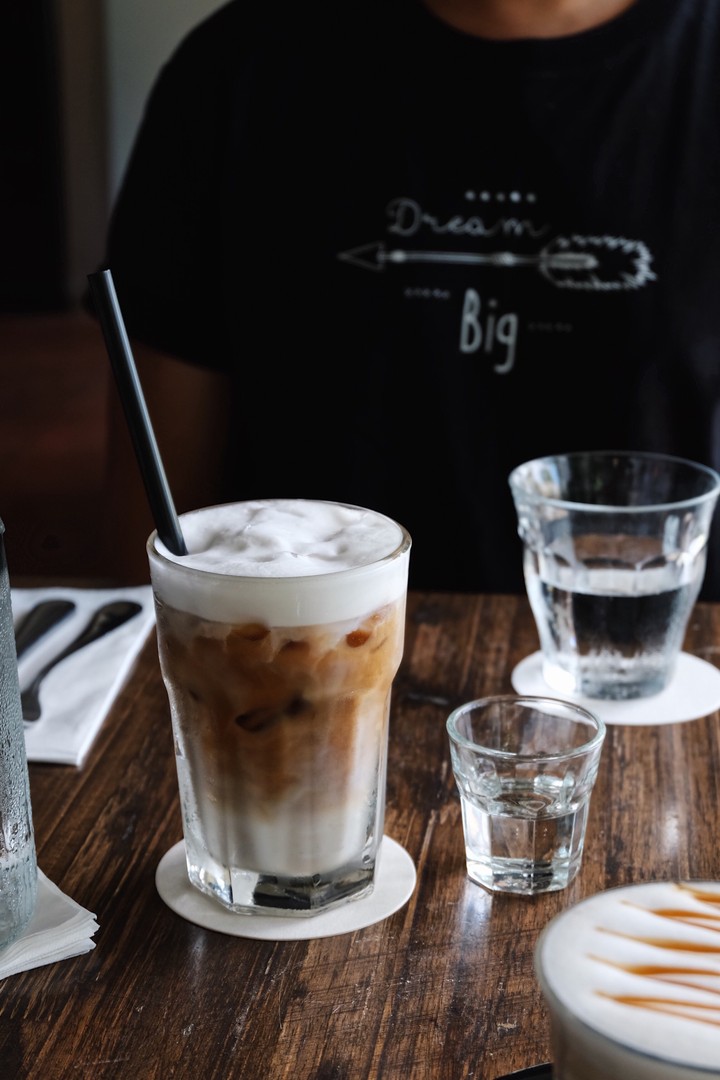 Iced coffee on a summer day