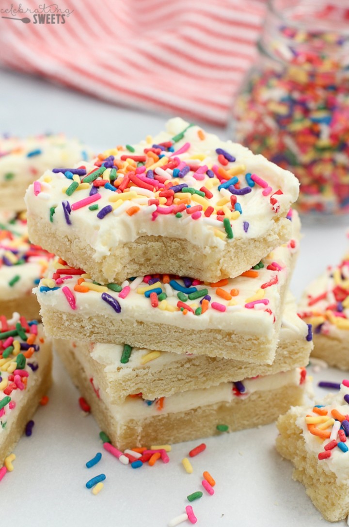 Sprinkled Vanilla Cake Bars