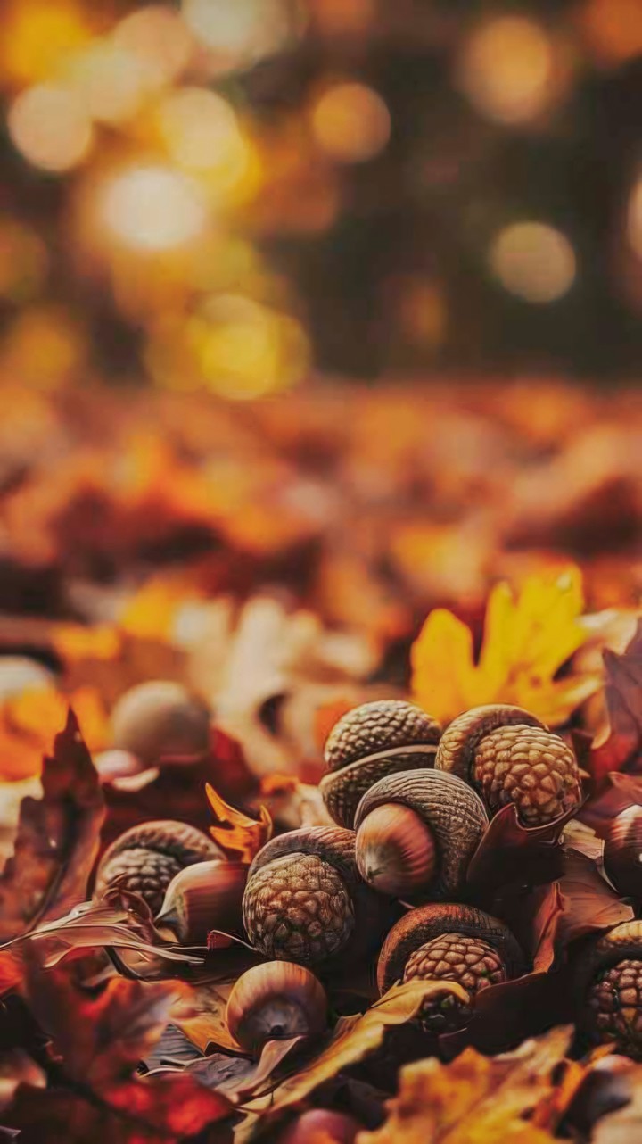 SMALL PILE OF ACORNS