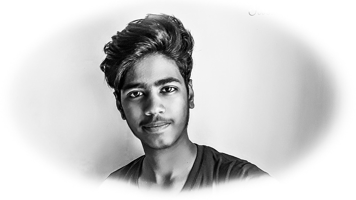 black and white