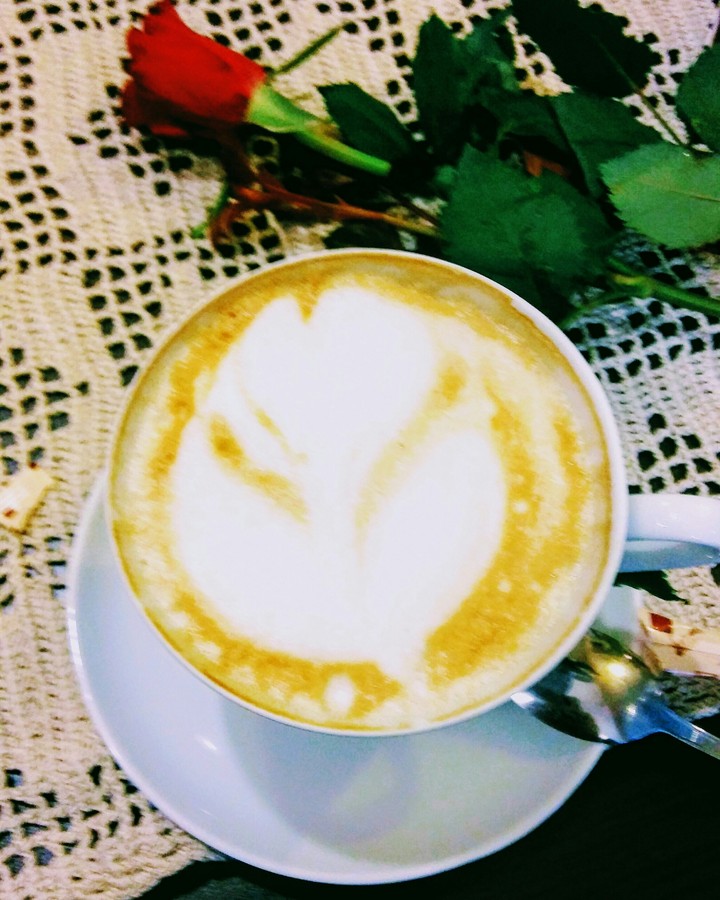 Rose with coffee