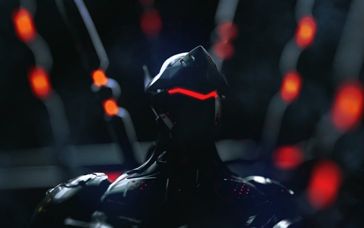 Genji overwartch red ninja