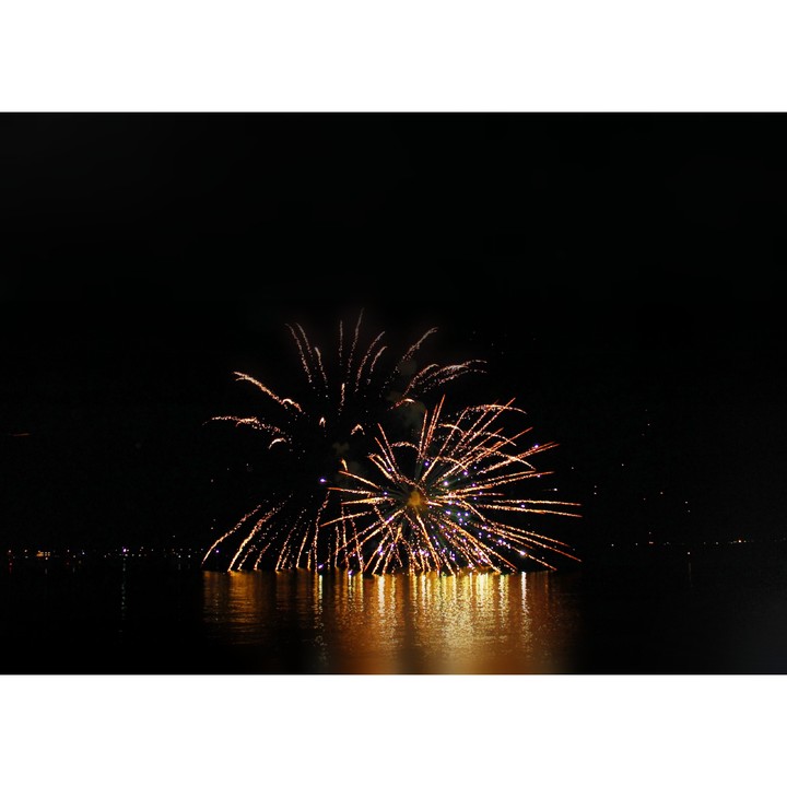 Fireworks in the sea