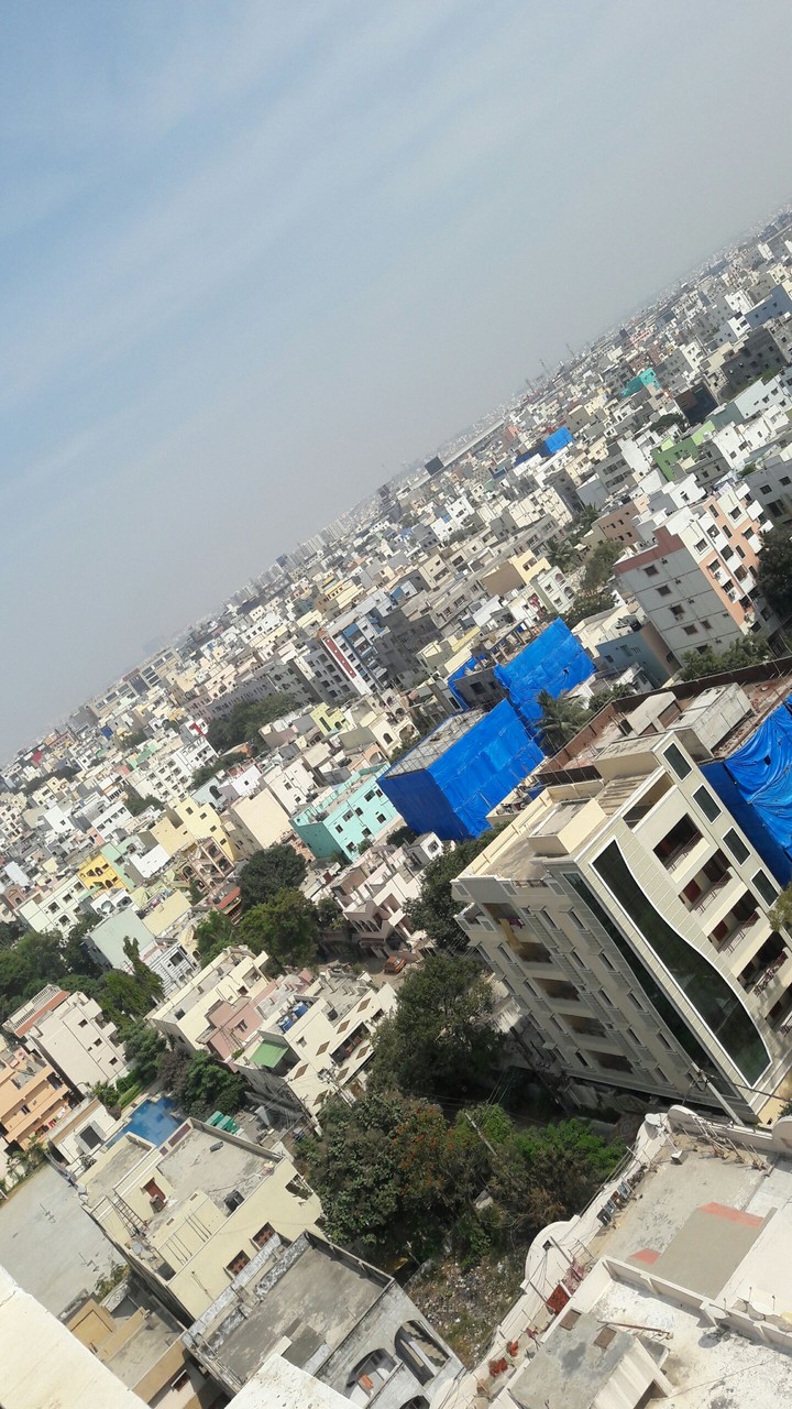Sky viewing City Hyderabad