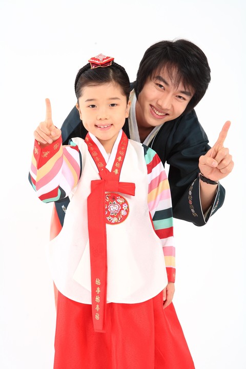 Family in Korean Dress