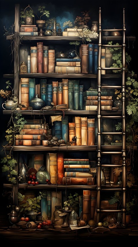 shelf, bookcase वॉलपेपर