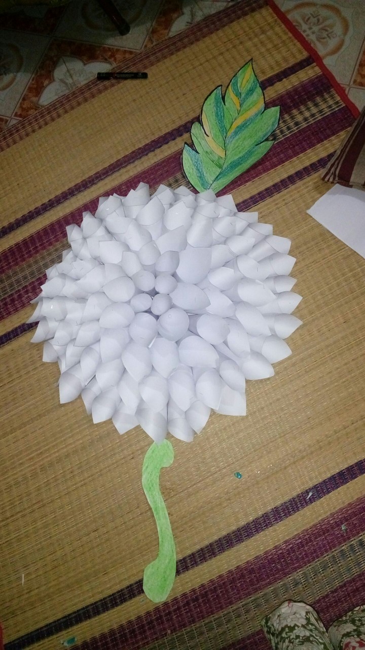 Hand made flower with paper