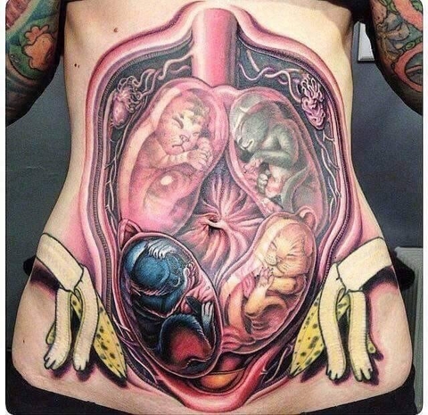 Crazy Cat Tattoo