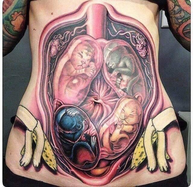 Crazy Cat Tattoo