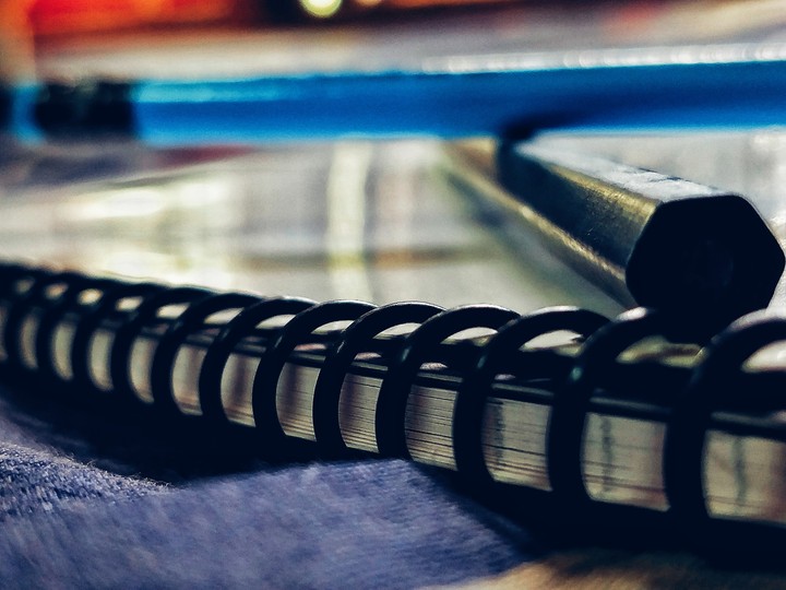 Notebook and pencils