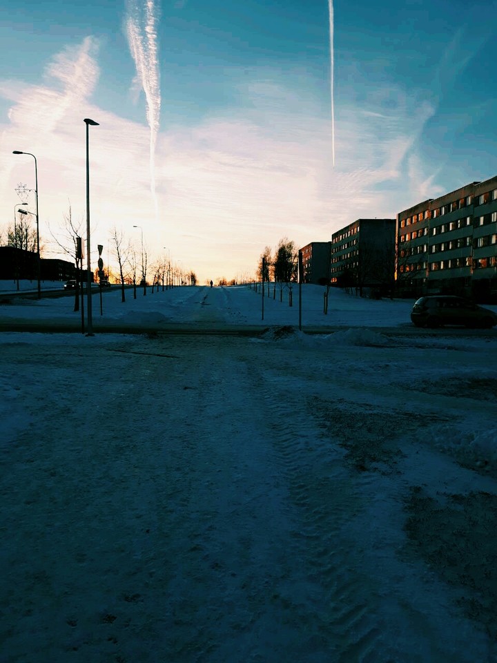 закат.