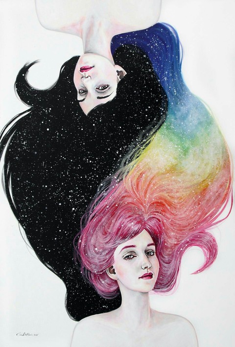 black or rainbow