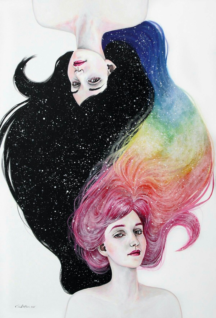 black or rainbow