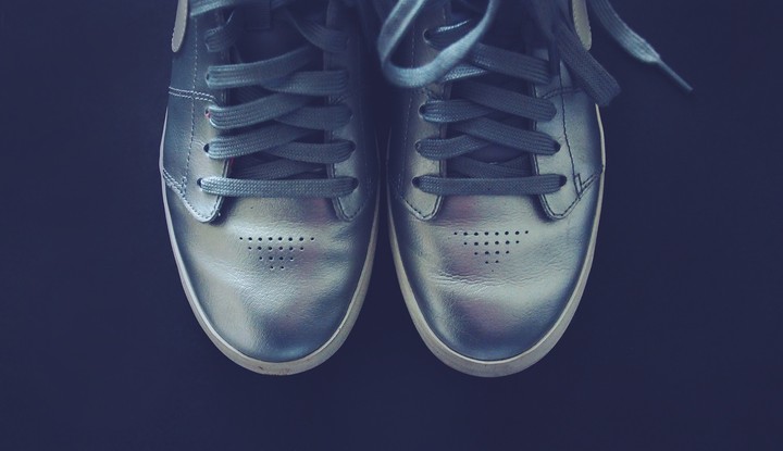 silver shoes