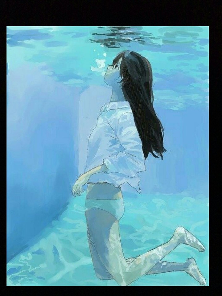 under the water