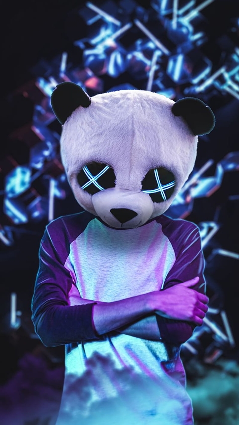Panda mask man