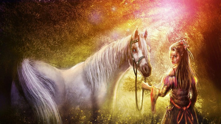 Girl with horse