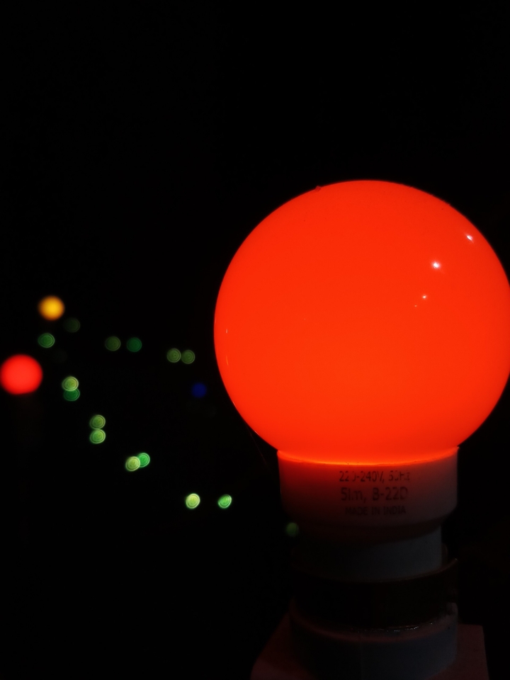 orange night light bulb