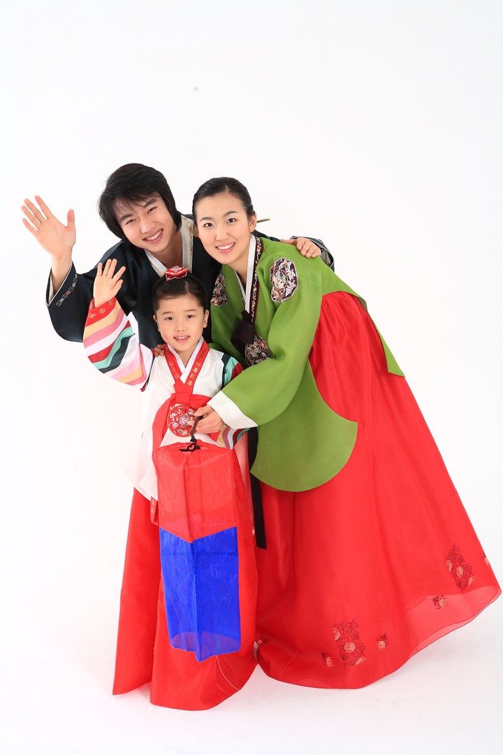 Family in Korean Dress