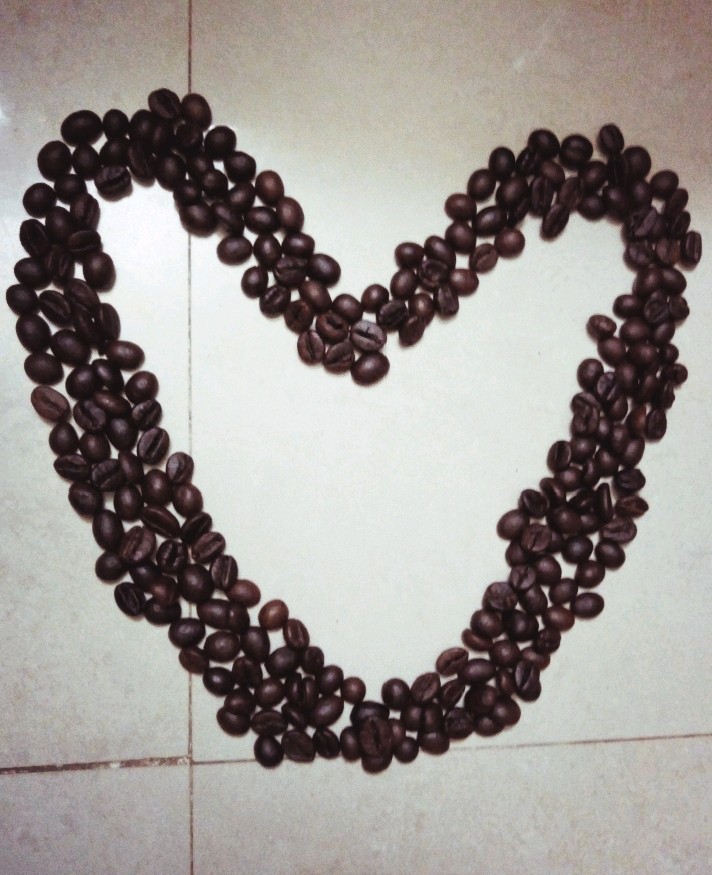 love with coffee beans
