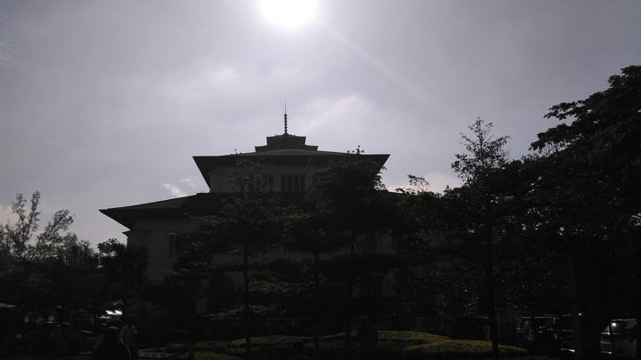 Dark side of ancient building