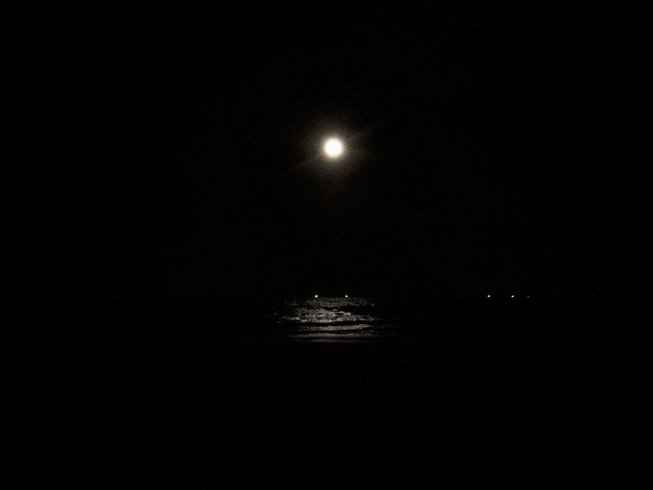 Full moon on the sea