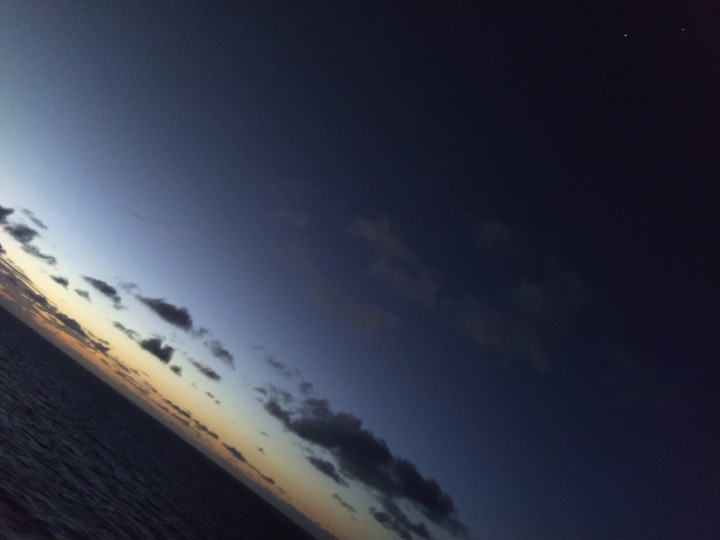 O entardecer