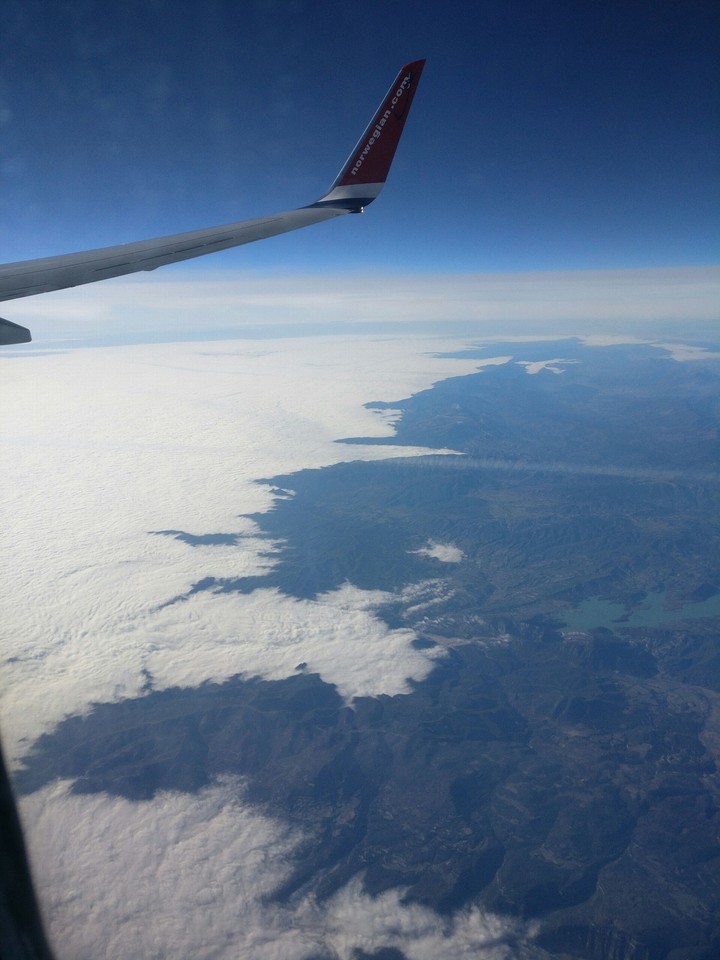 aeroplane and clouds