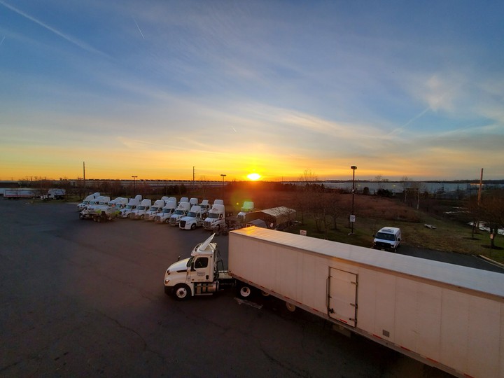 warehouse sunset