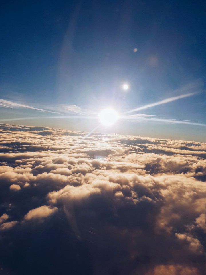 sunrise over the clouds
