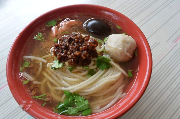 minced pork noodle in taichung , taiwan