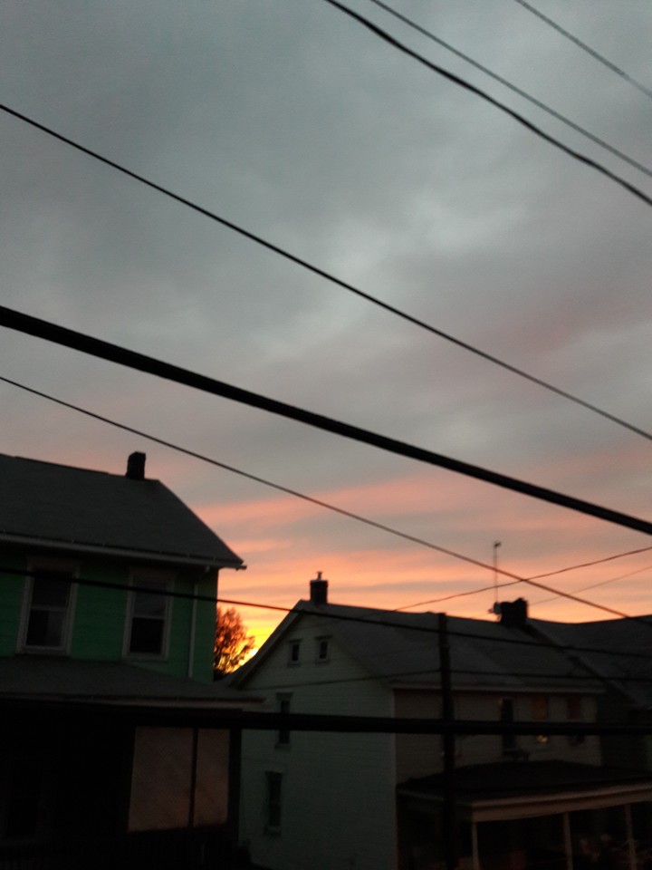 sun set in the city