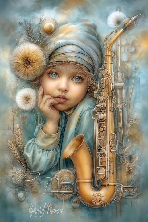 tapety child, saxophone