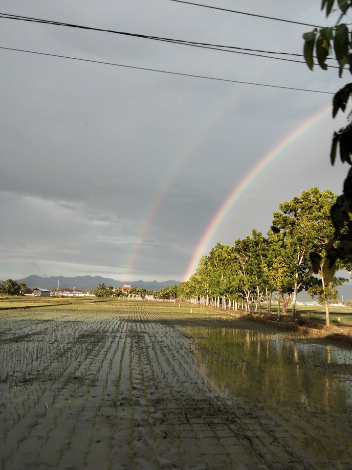 Almost double rainbow