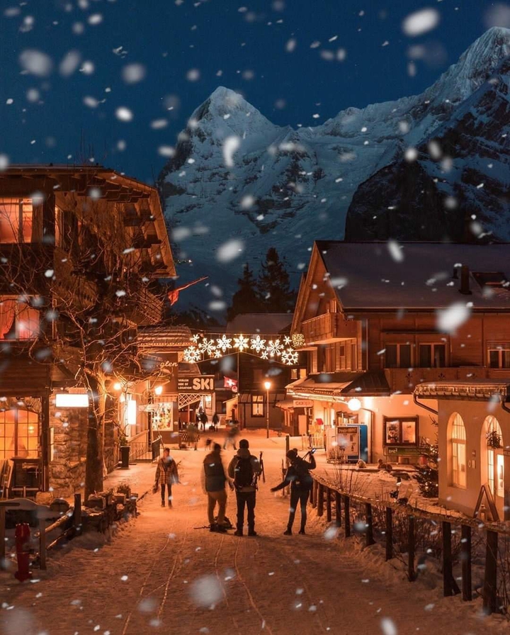 Village in Winter's night