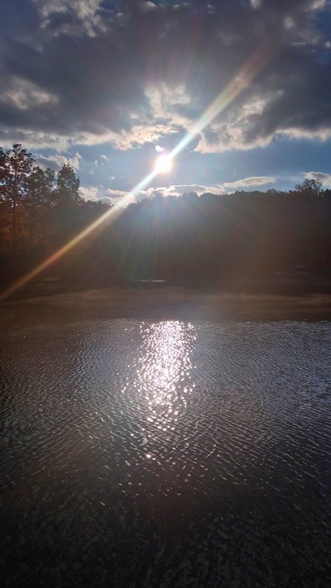 Sunrise over the lake