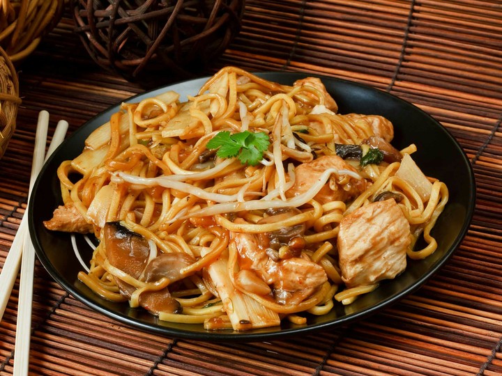 the chinese noodles which is toped by brroklyn