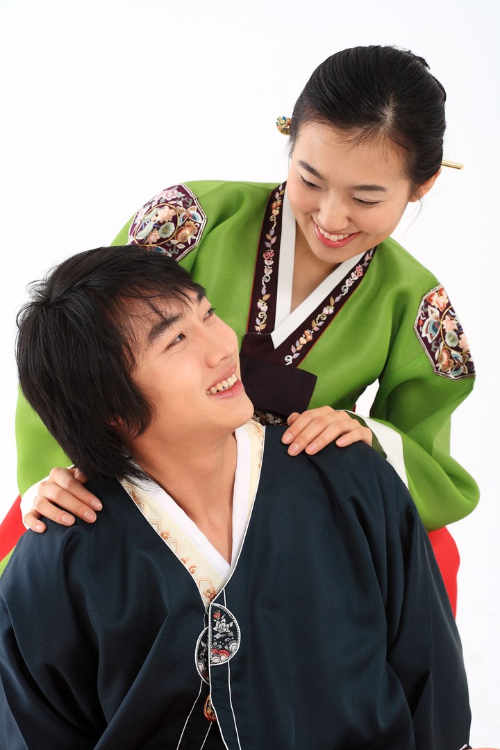 Couple in Korean Dress I