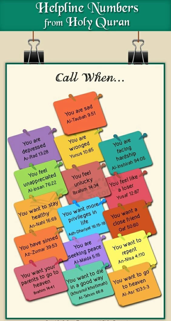 helpline from Allah swt