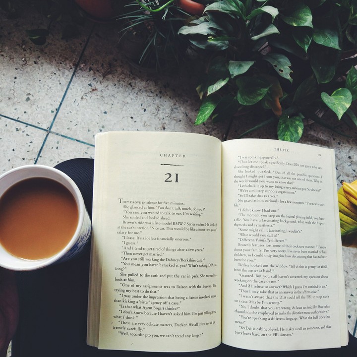 Coffee and book