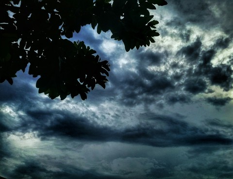 Cloudy sky.